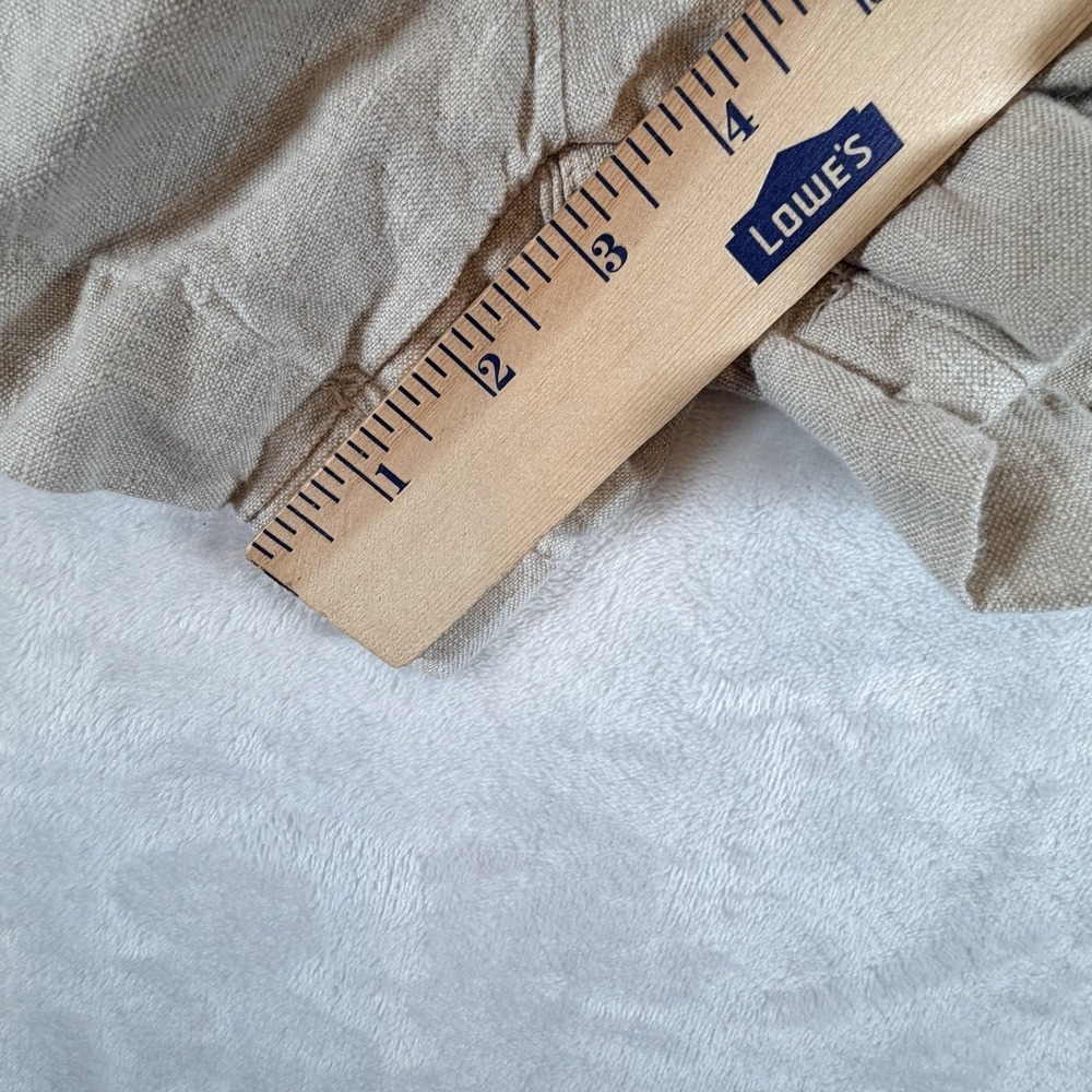 Athleta Retreat Linen Mid Rise 3" Short Undyed Size XS Beige Zip Pockets - Picture 5 of 8